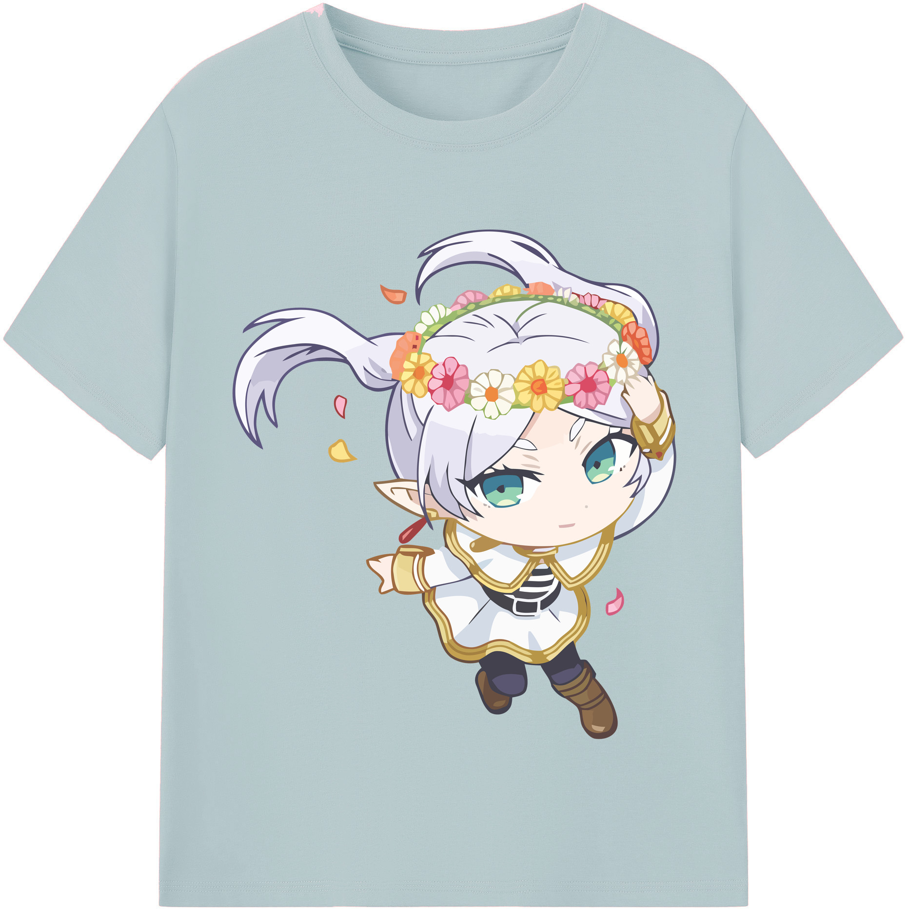 （画像用） 葬送のフリーレン Frieren 綿100％半袖Tシャツ（フロントプリント）